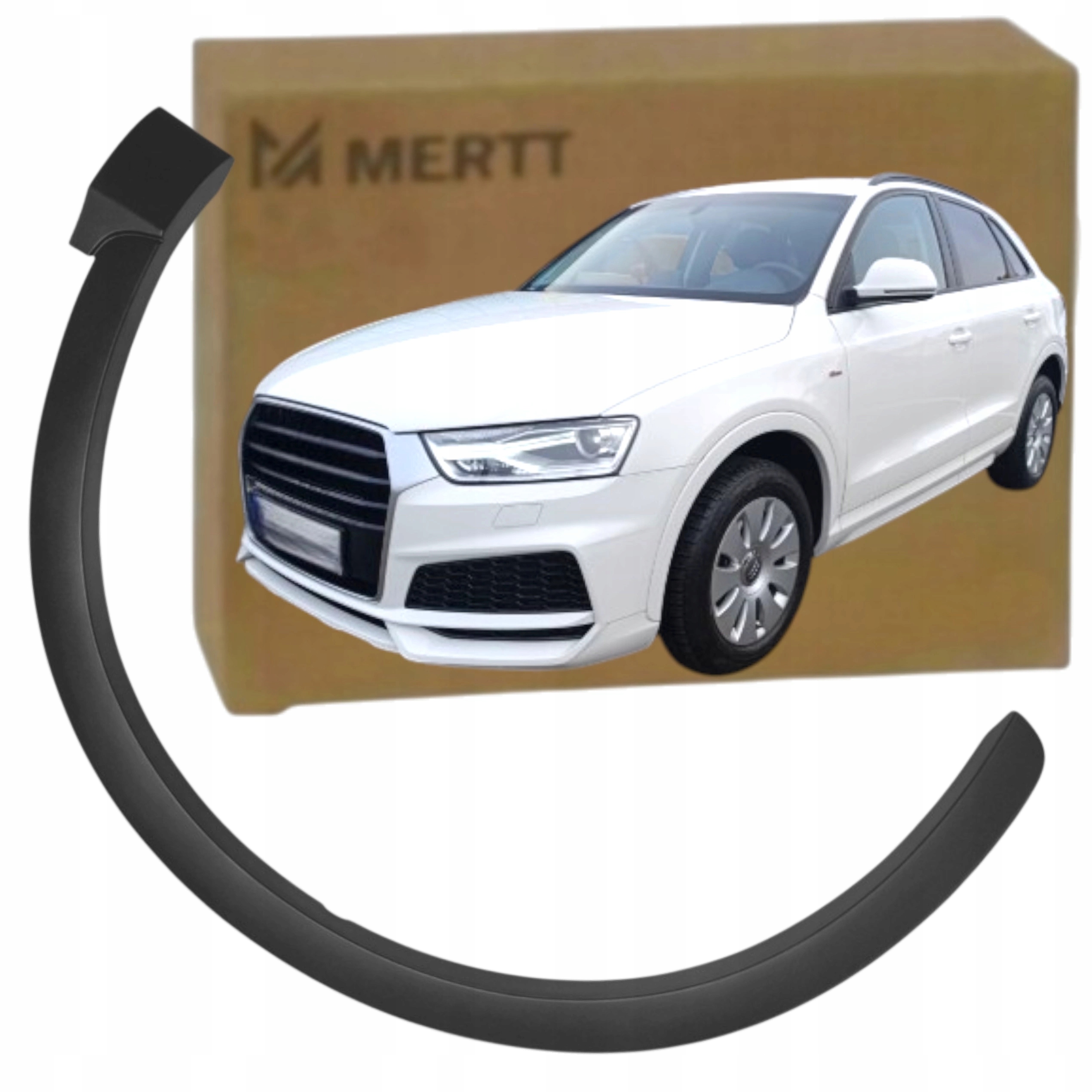 Audi Q3 8U 2011-2018 Lišta Levá lem blatníka přední 8U0853717A Hladký