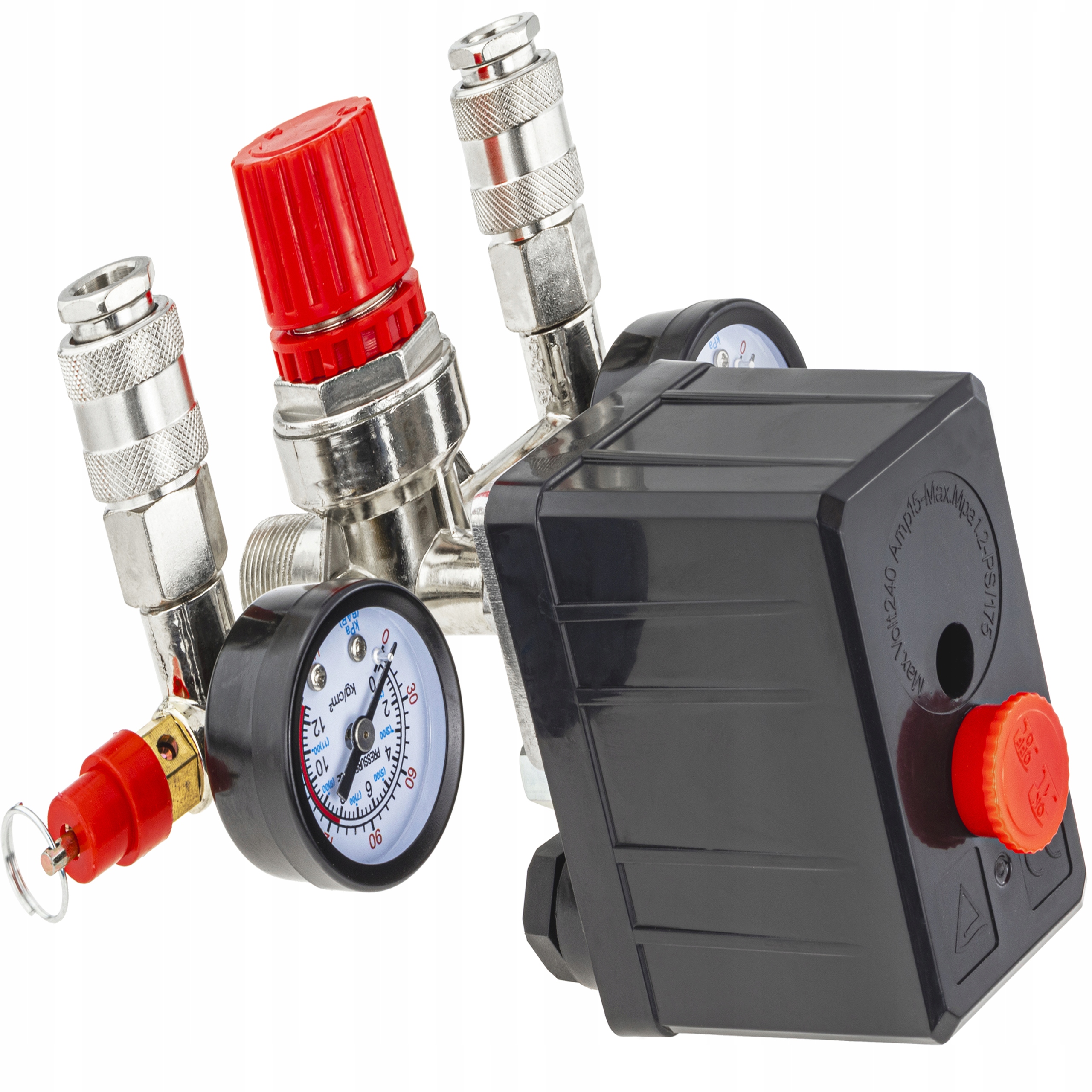 WYŁĄCZNIK WŁĄCZNIK CIŚNIENIOWY 12BAR 1/4 CAL DO KOMPRESORA 230V PRESOSTAT