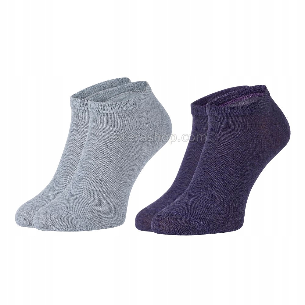 2 pary stopek z kaszmirem błękit i fiolet 35/38