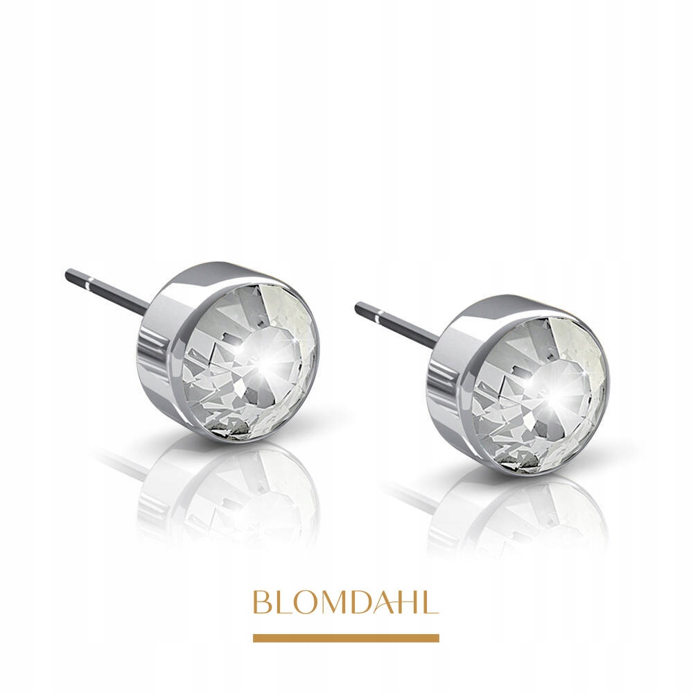 Hypoalergenní Náušnice Blomdahl s krystalem, luneta 4 mm