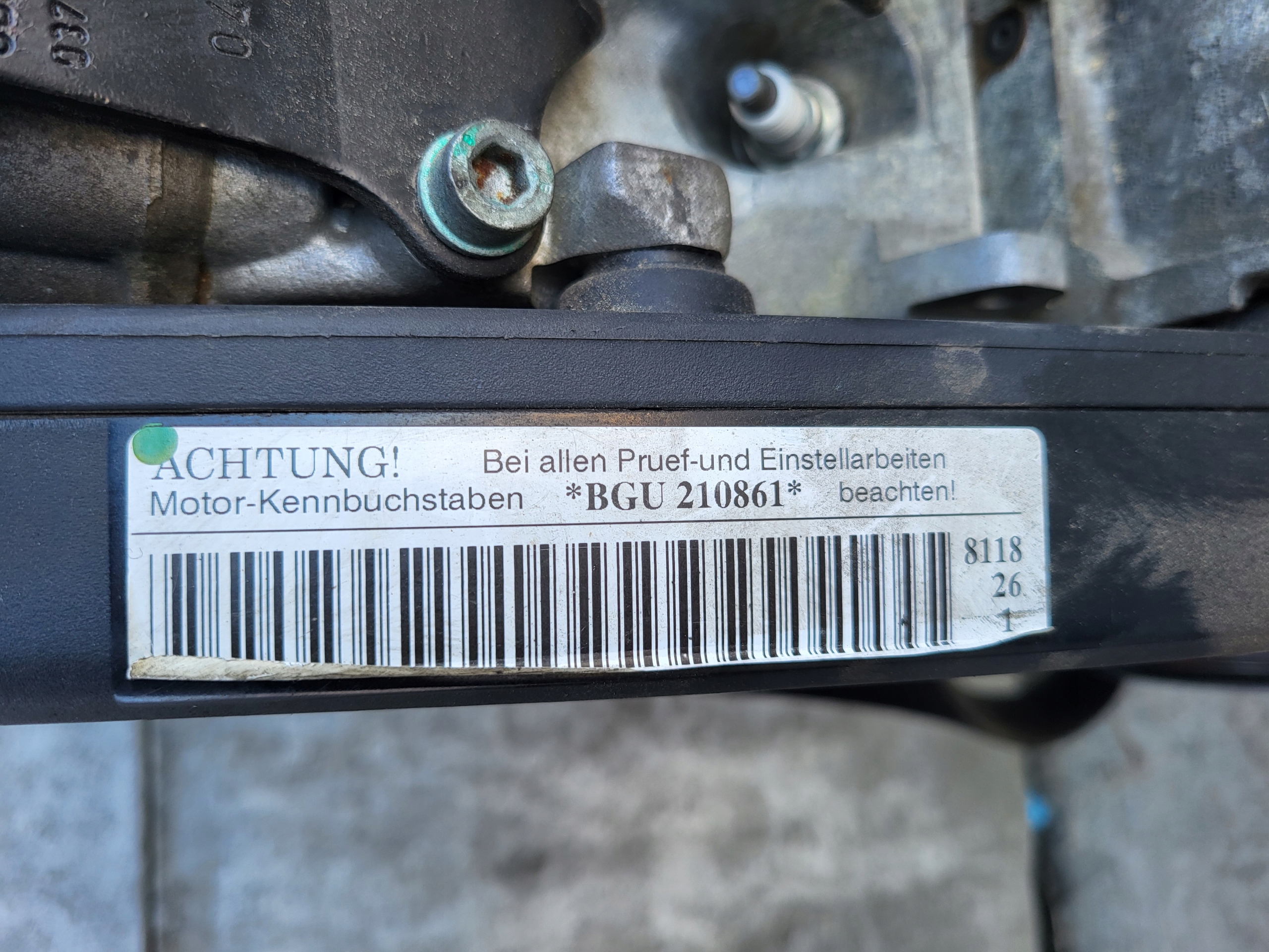 engine SEAT ALTEA 1.6B BGU 262tys 2005r.