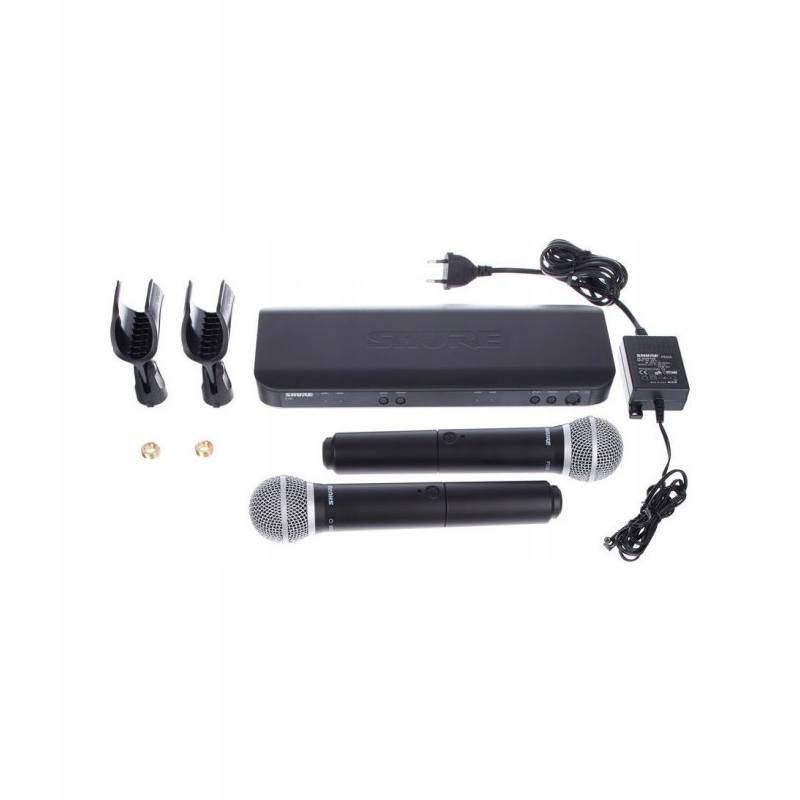 Shure BLX288E/PG58 System bezprzewodowy z podwójnym odbiornikiem, zestaw po