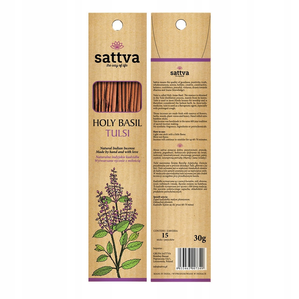 

Sattva Kadzidełko Tulsi