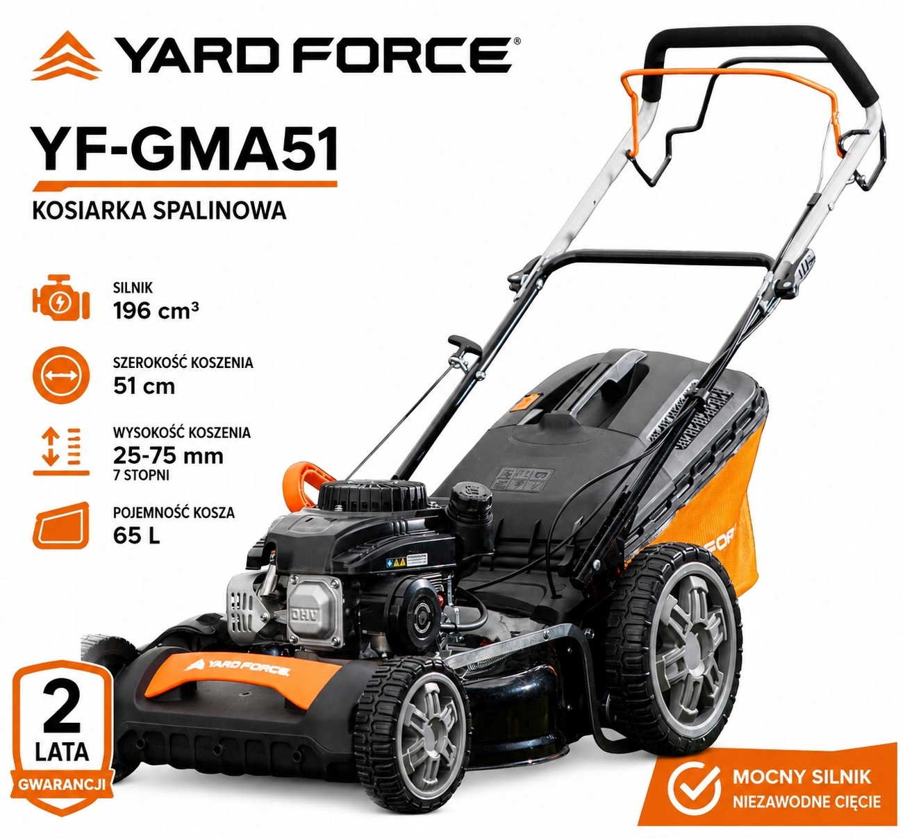 Yard Force Kosiarka spalinowa 51 cm 4,5 km GMA51
