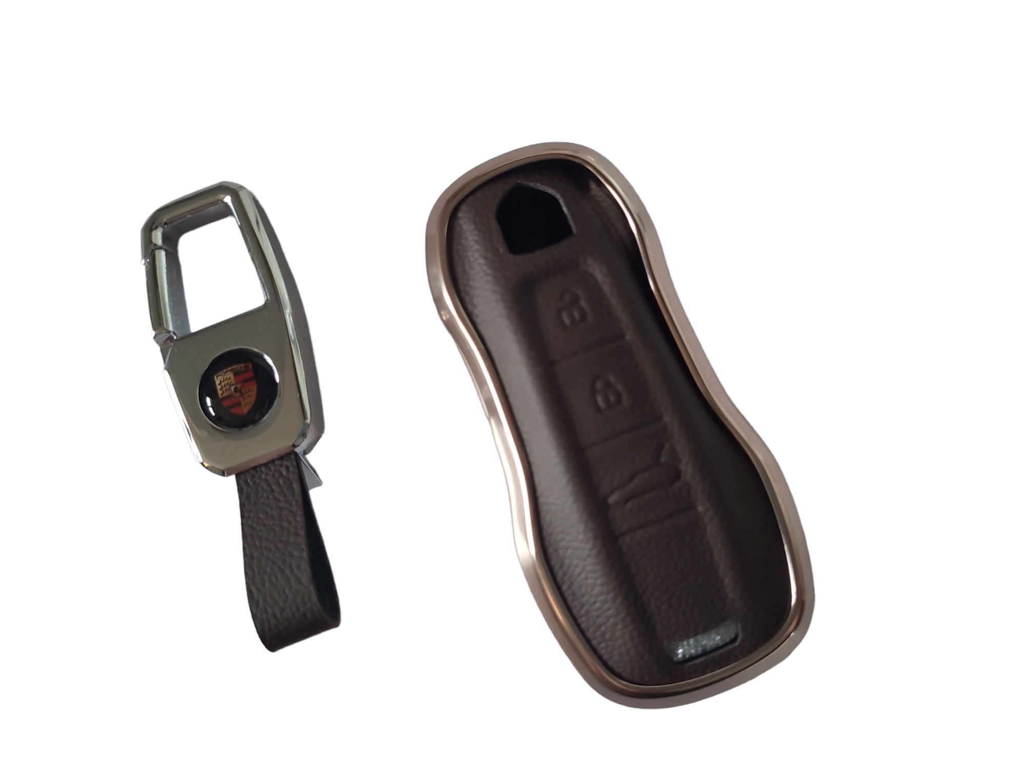 Чехол для ключа автомобиля для Porsche цвет коричневый