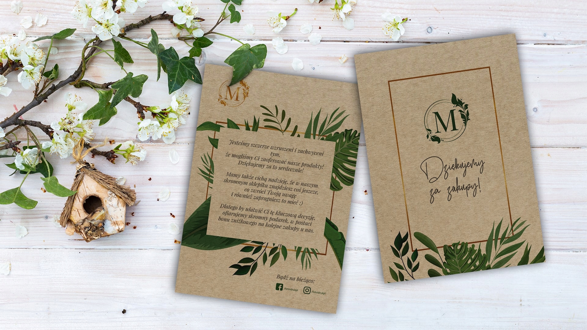 EKO PODZIĘKOWANIA ZA ZAKUPY A6 KOLOR x300 +PROJEKT Marka FOTOIDRUK