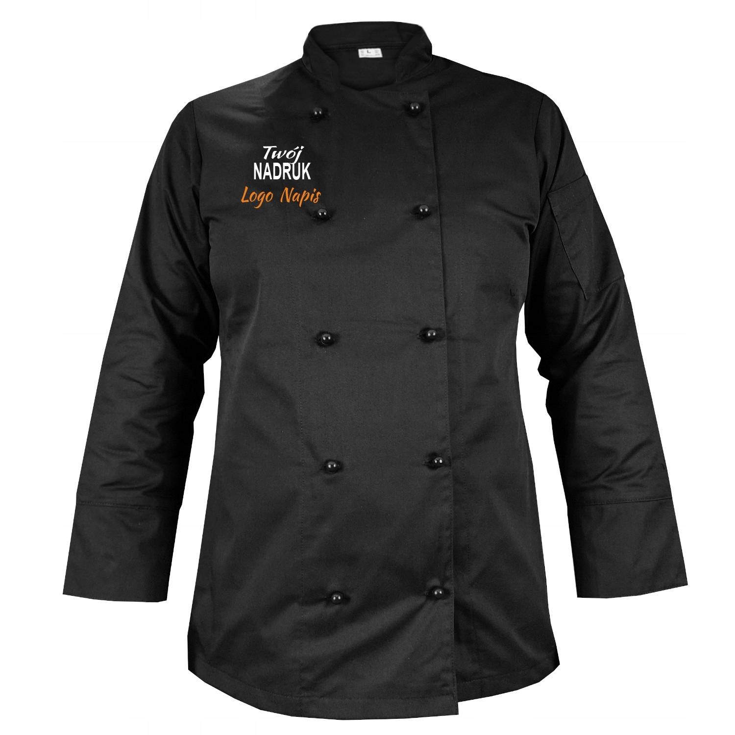 Mikina Kitel černá s vaším potiskem loga, velikost XXL