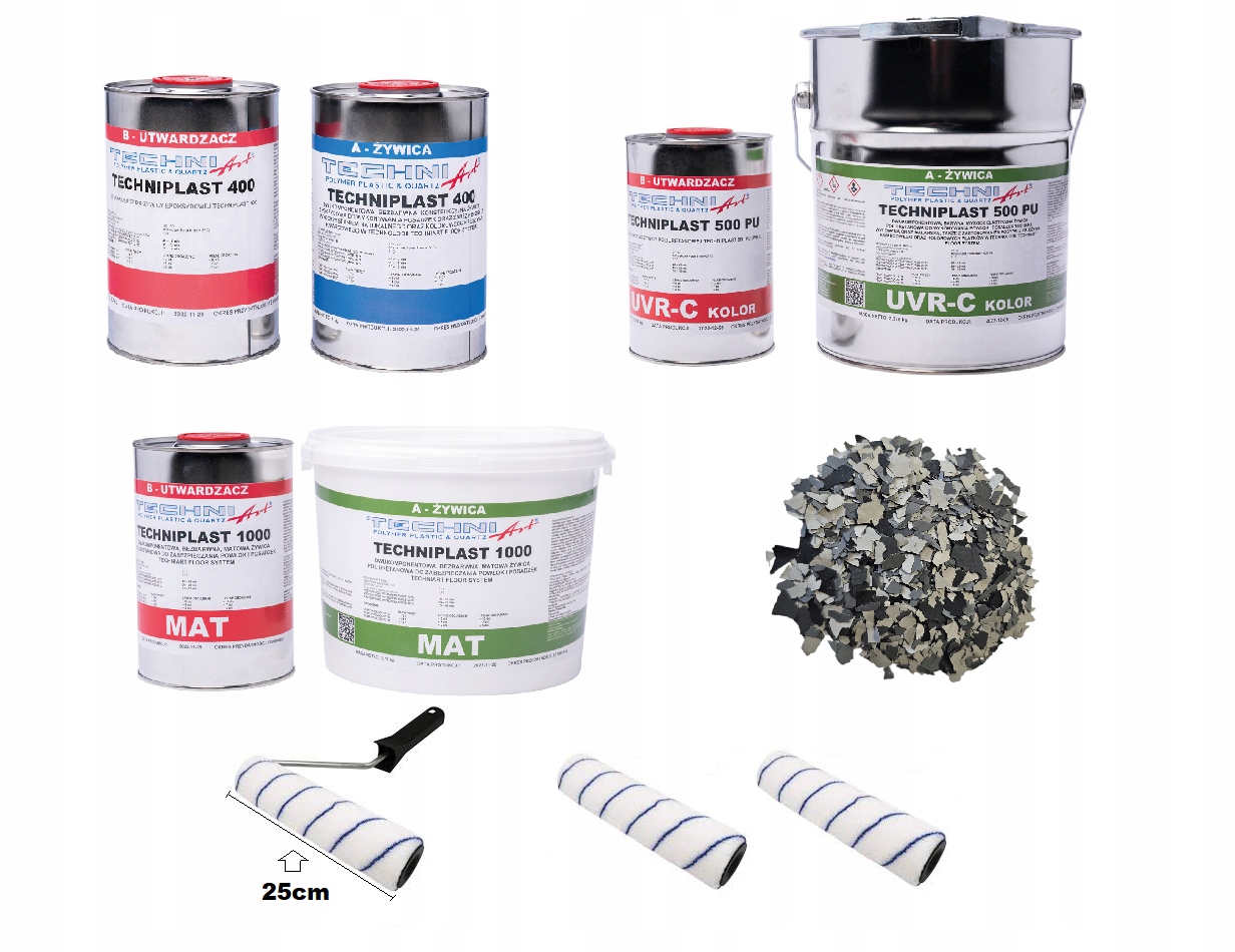 Sada pryskyřic na balkon s vločkami balkon 5 m2 Udělejte to sami Efek Mat