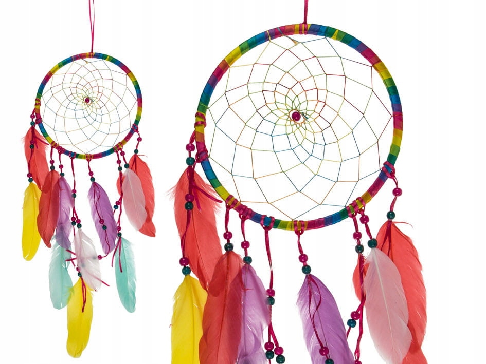 

Łapacz Snów tęcza dreamcatcher Zawieszka Kolorowa
