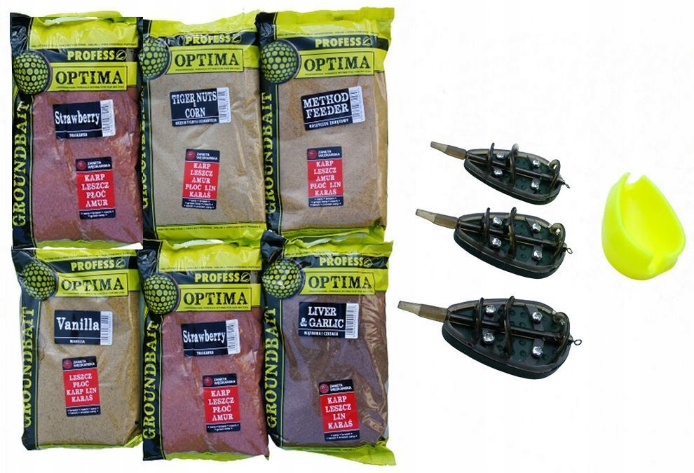 Zanęta Optima Profess MIX Smaków 6 Kg+foremka- Koszyk 15,20.25 Gr- Feeder