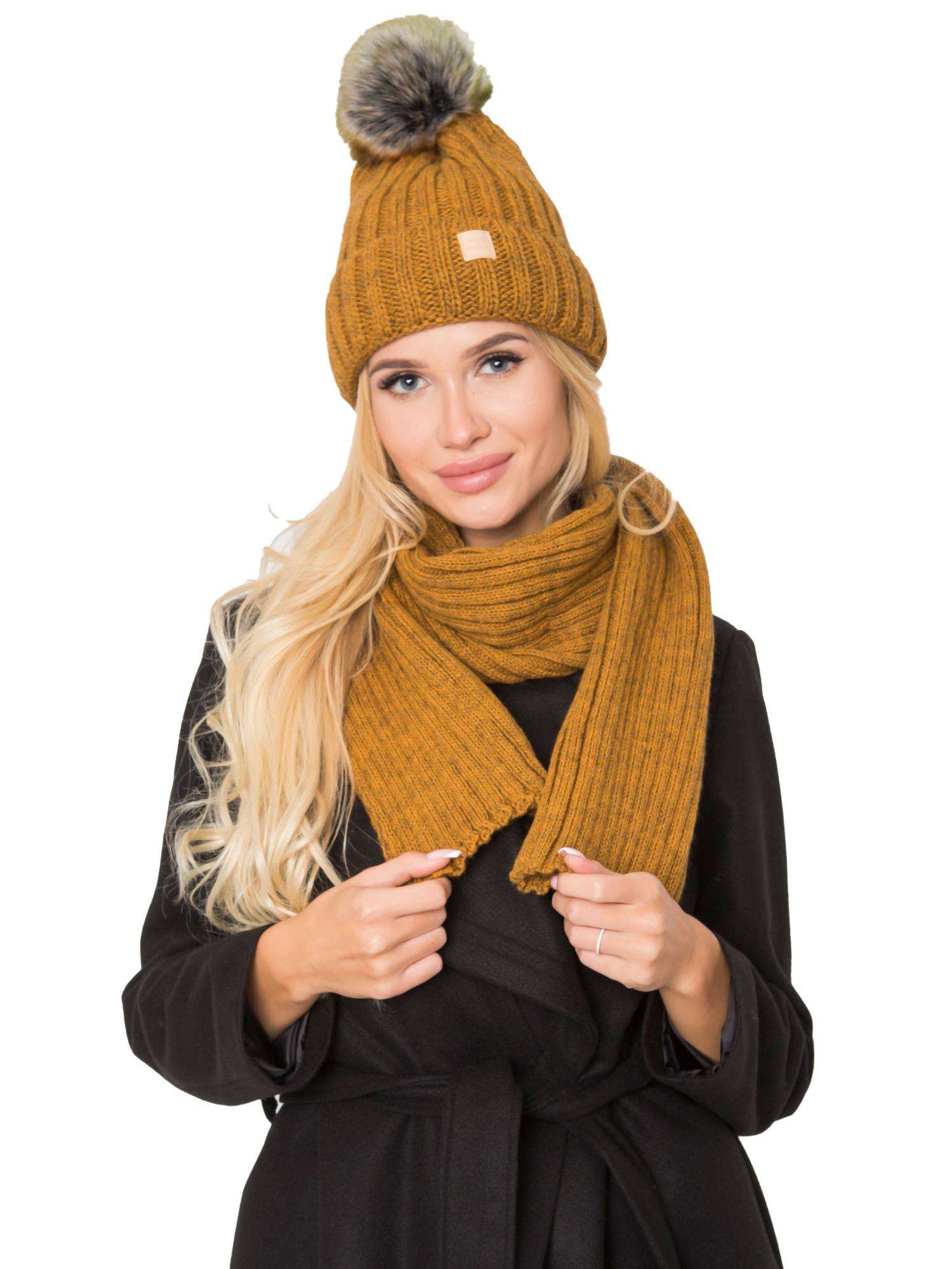 

Komplet zimowy damski Czapka Szalik ciepły