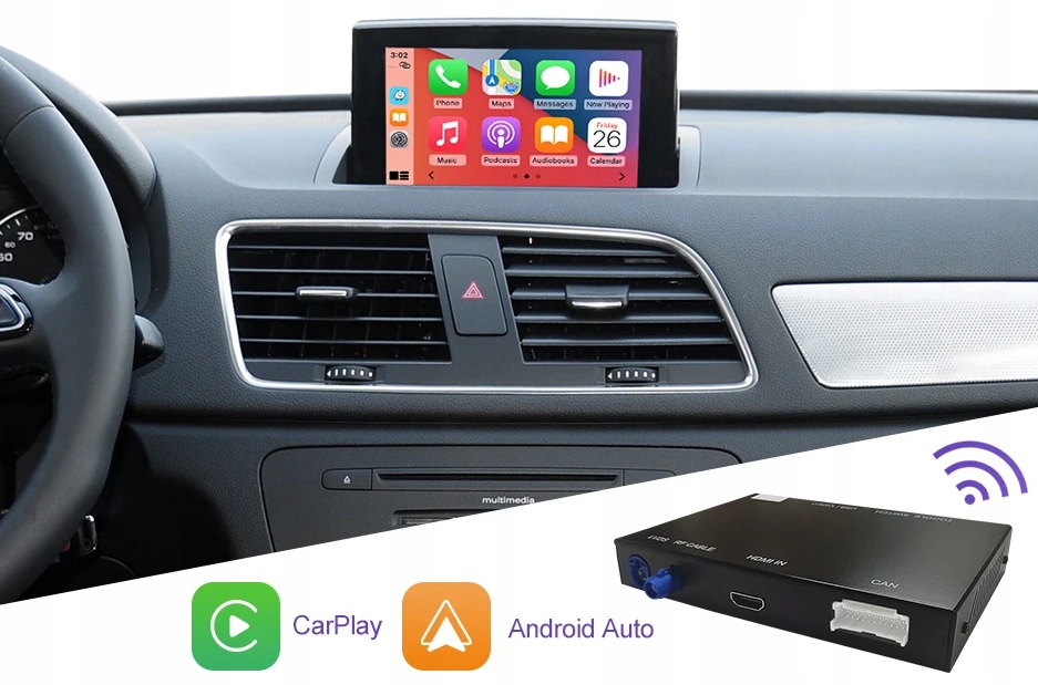 Audi Q3 2013-2018 Bezprzewodowy Carplay Android Auto Box