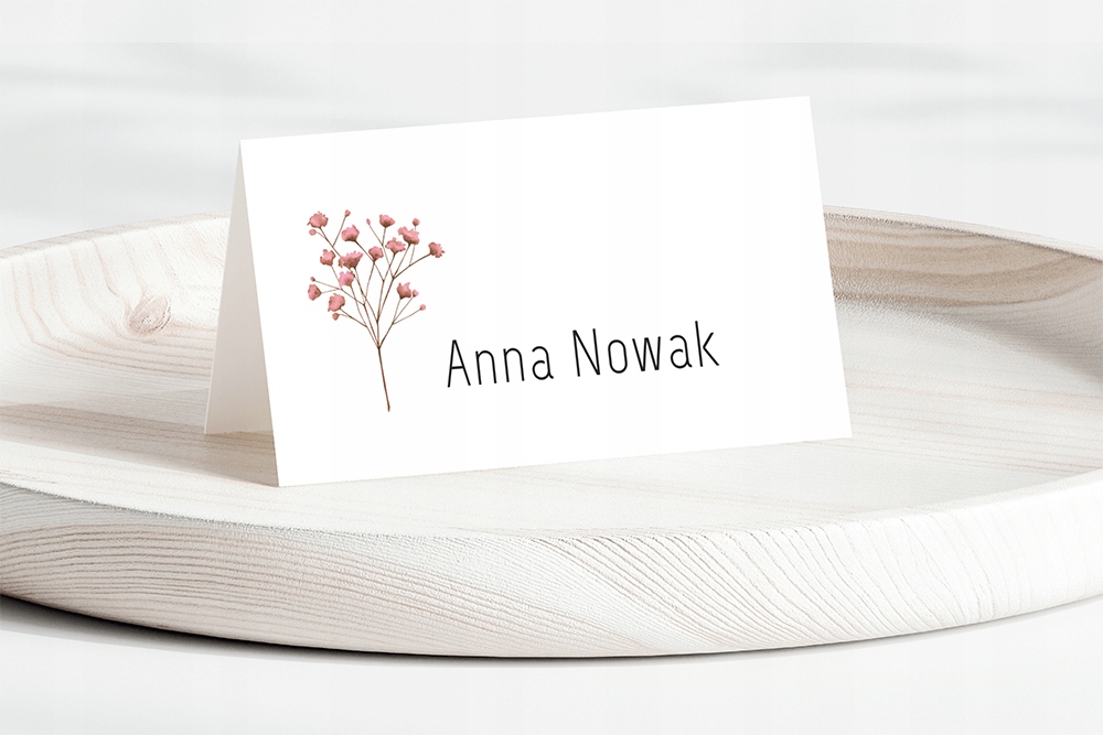 Winietki ślubne minimalistyczne kwiaty eleganckie 10 szt. Marka bez marki