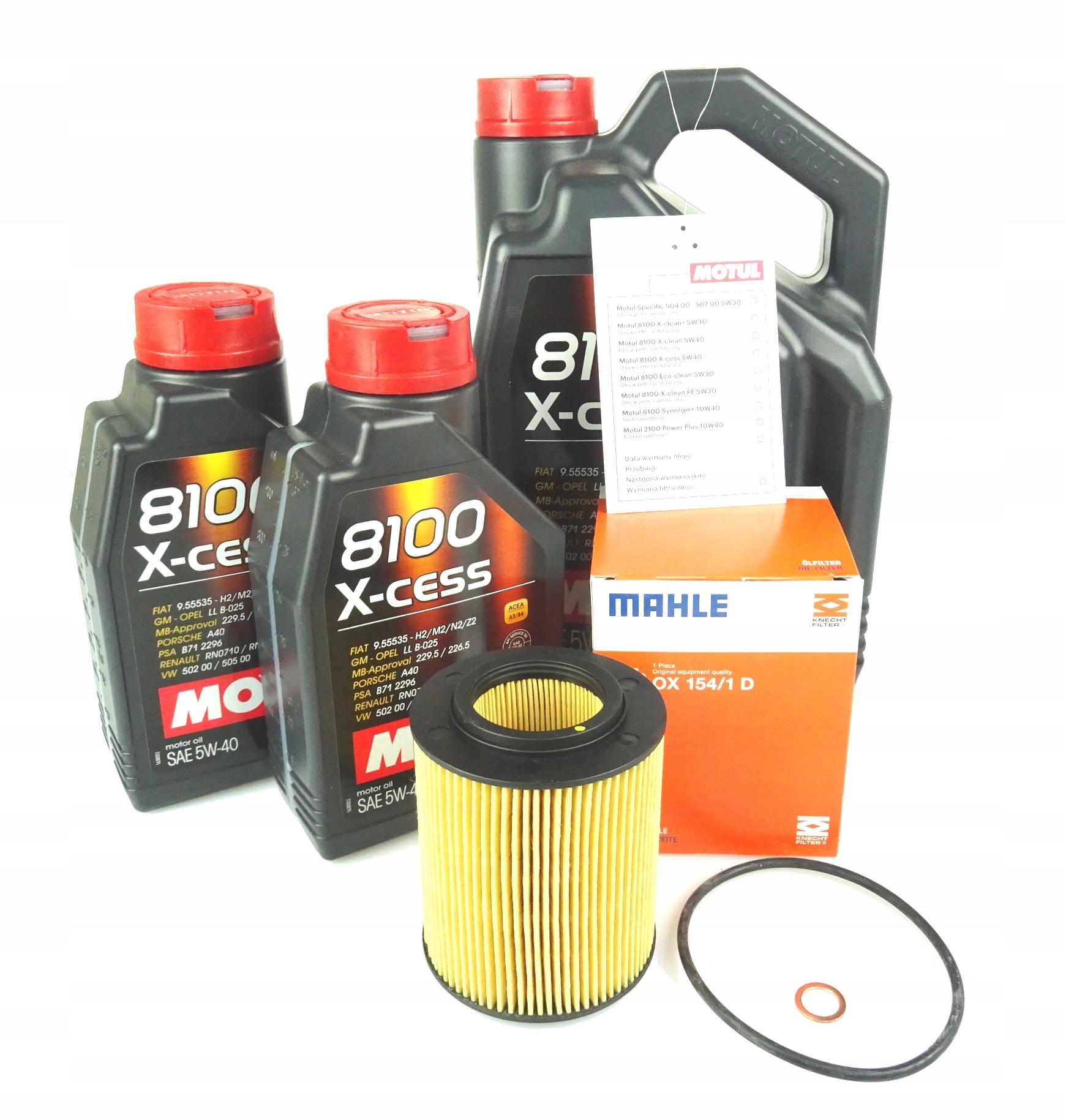 

Motul 8100 X-cess 5W40 7L Filtr Knecht E46 M52 M54
