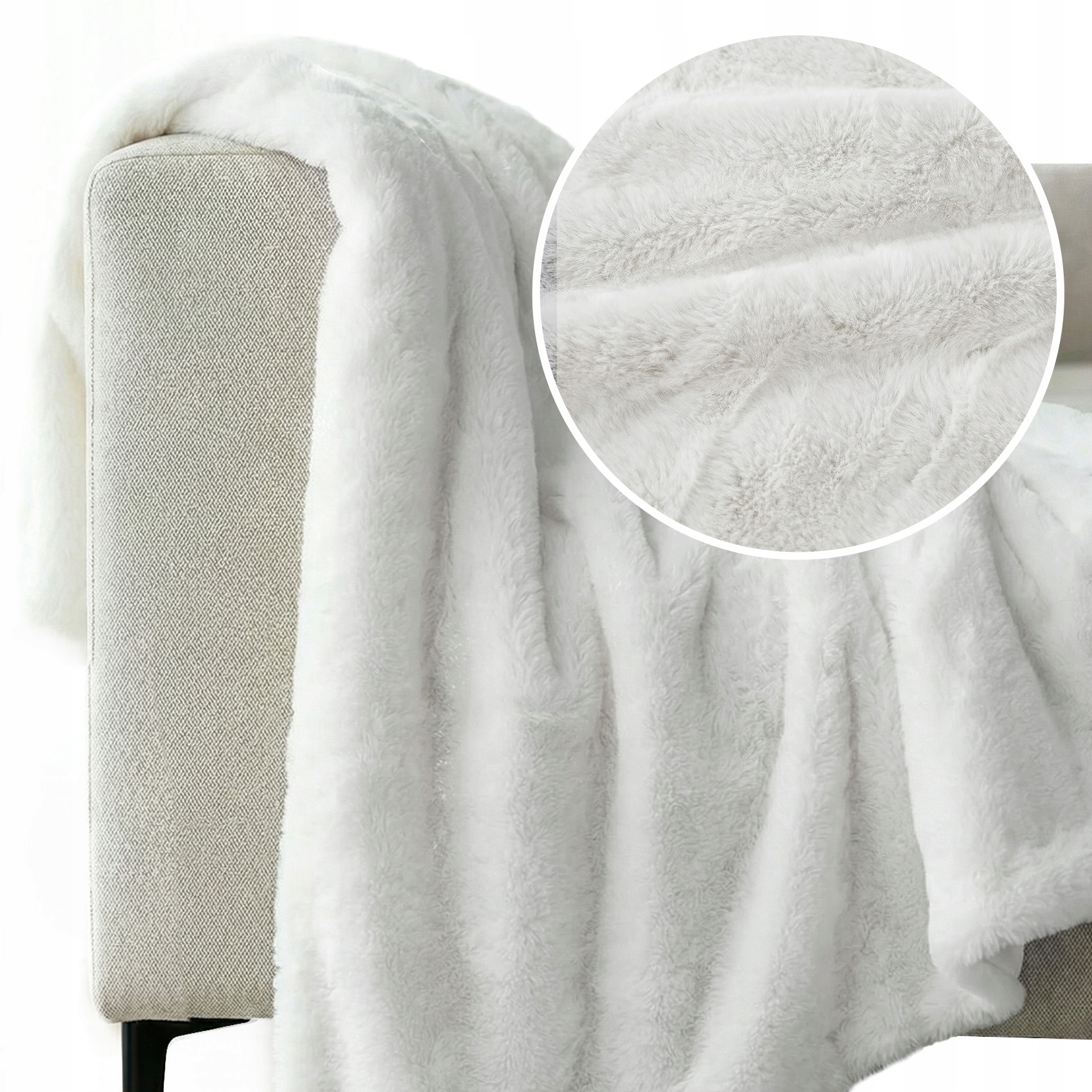 Deka Přehoz Na Postel Měkká Péřová 150x200 Světle Bílá Rabbit