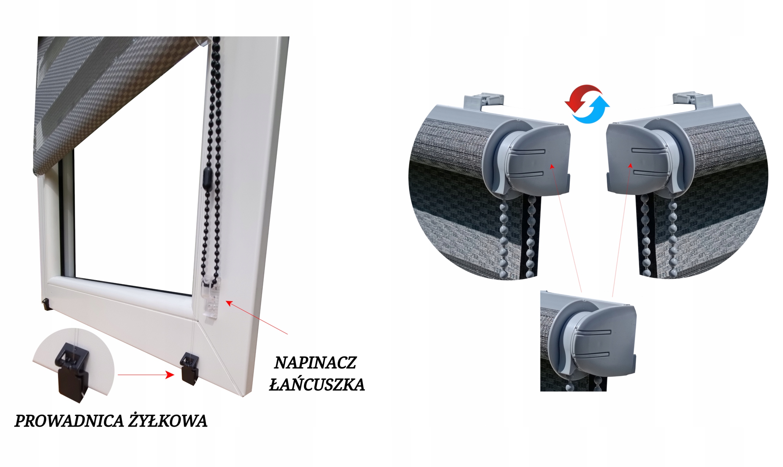 Roleta DZIEŃ i NOC Lux wymiar 155x220cm Gray Stopień zaciemnienia regulowana