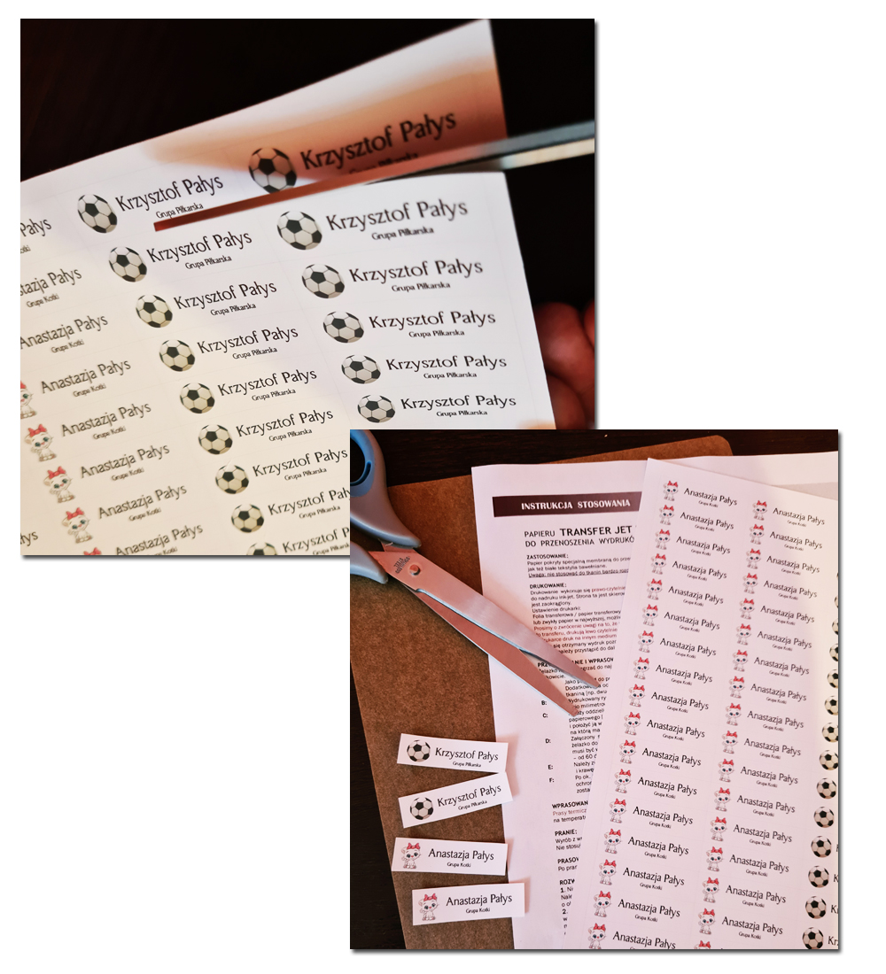 IMIENNIKI NAPRASOWANKI + NAKLEJEK imienniki metki Rodzaj naprasowanka