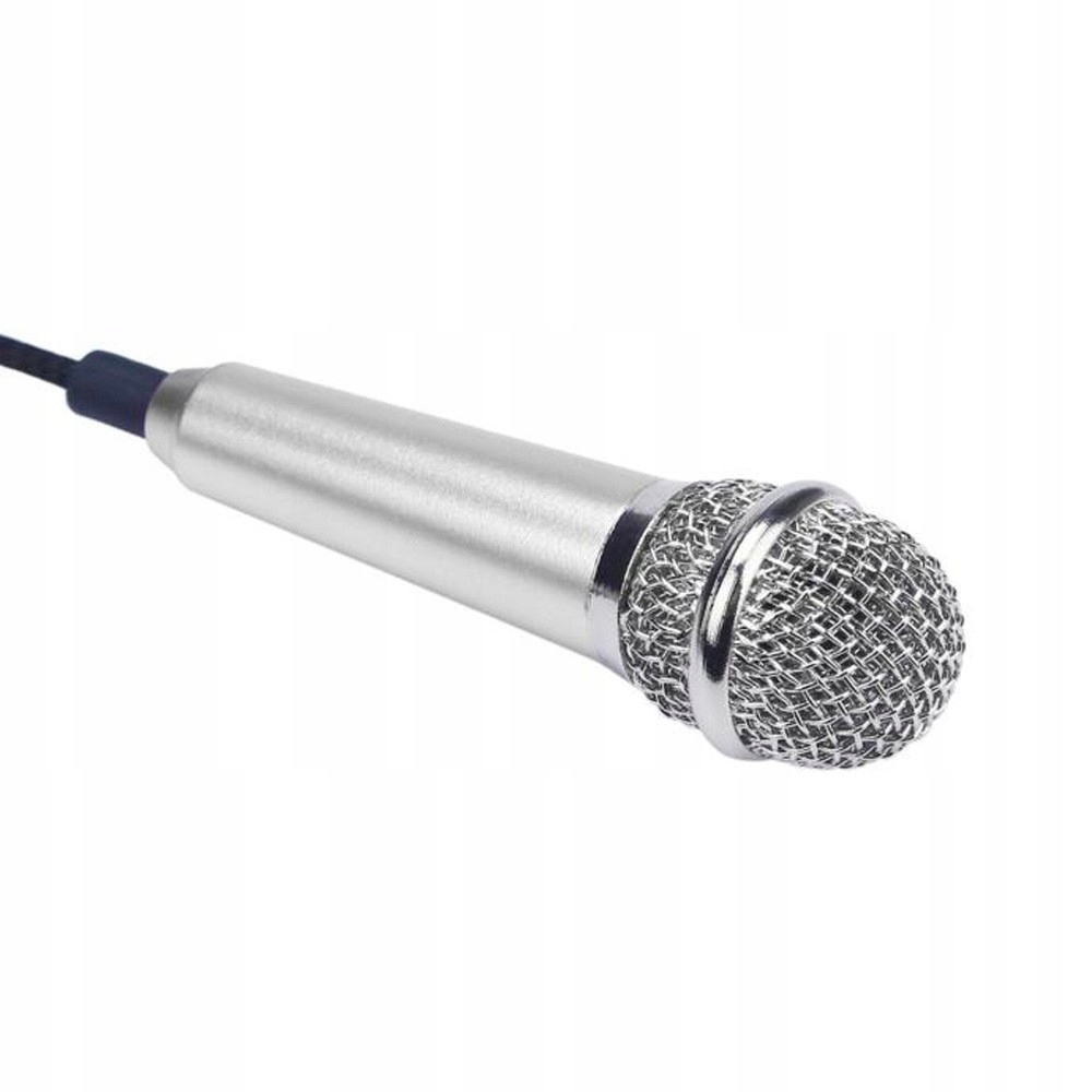 

Mikrofon karaoke do telefonu mini przenośny Sreb