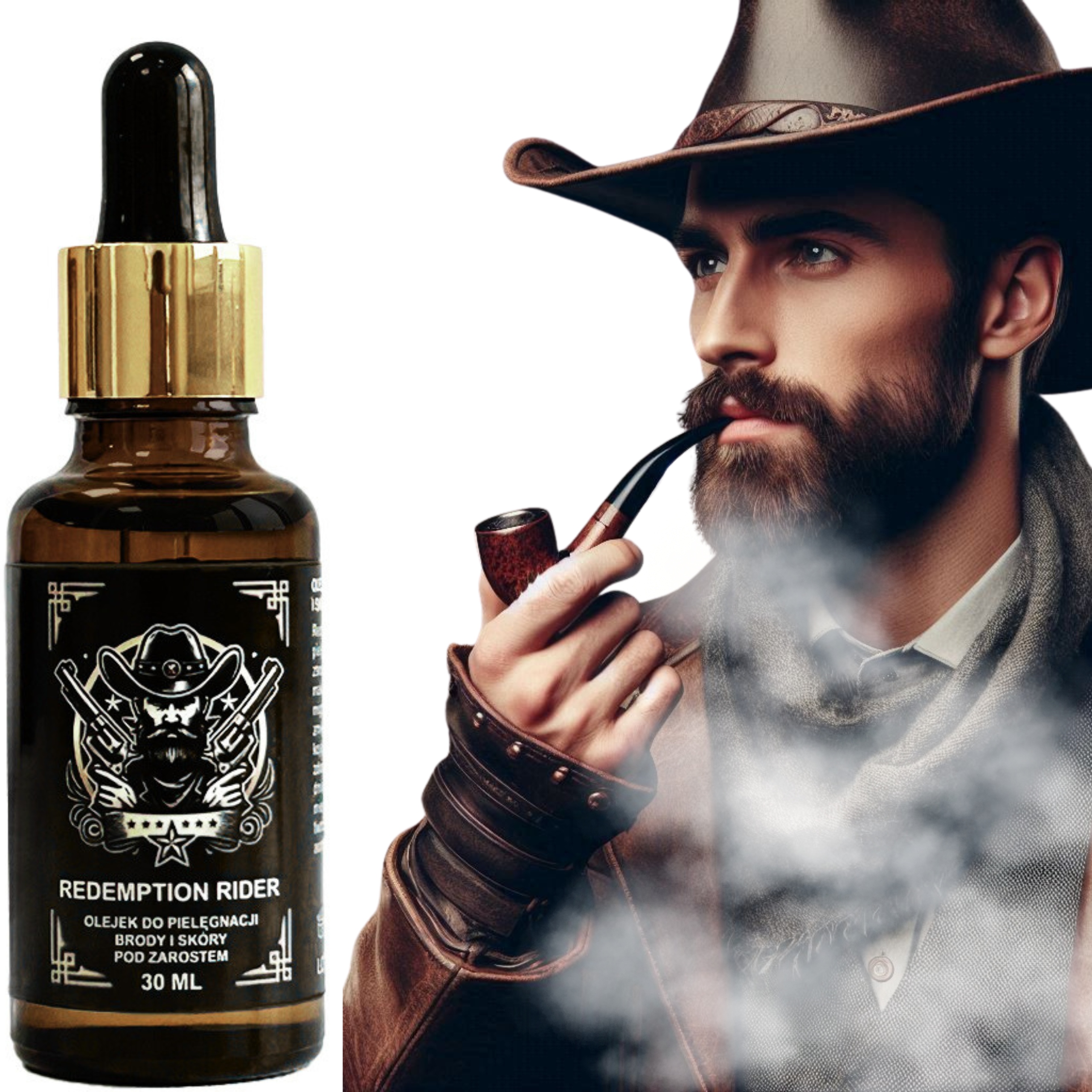 OLEJEK DO BRODY WĄSÓW I SKÓRY POD ZAROSTEM REDEMPTION RIDER ORYGINALNY
