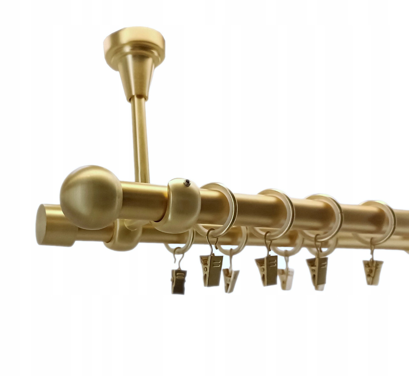 Garnýž Strop 19+19 Zlato Mat 120cm Kulička