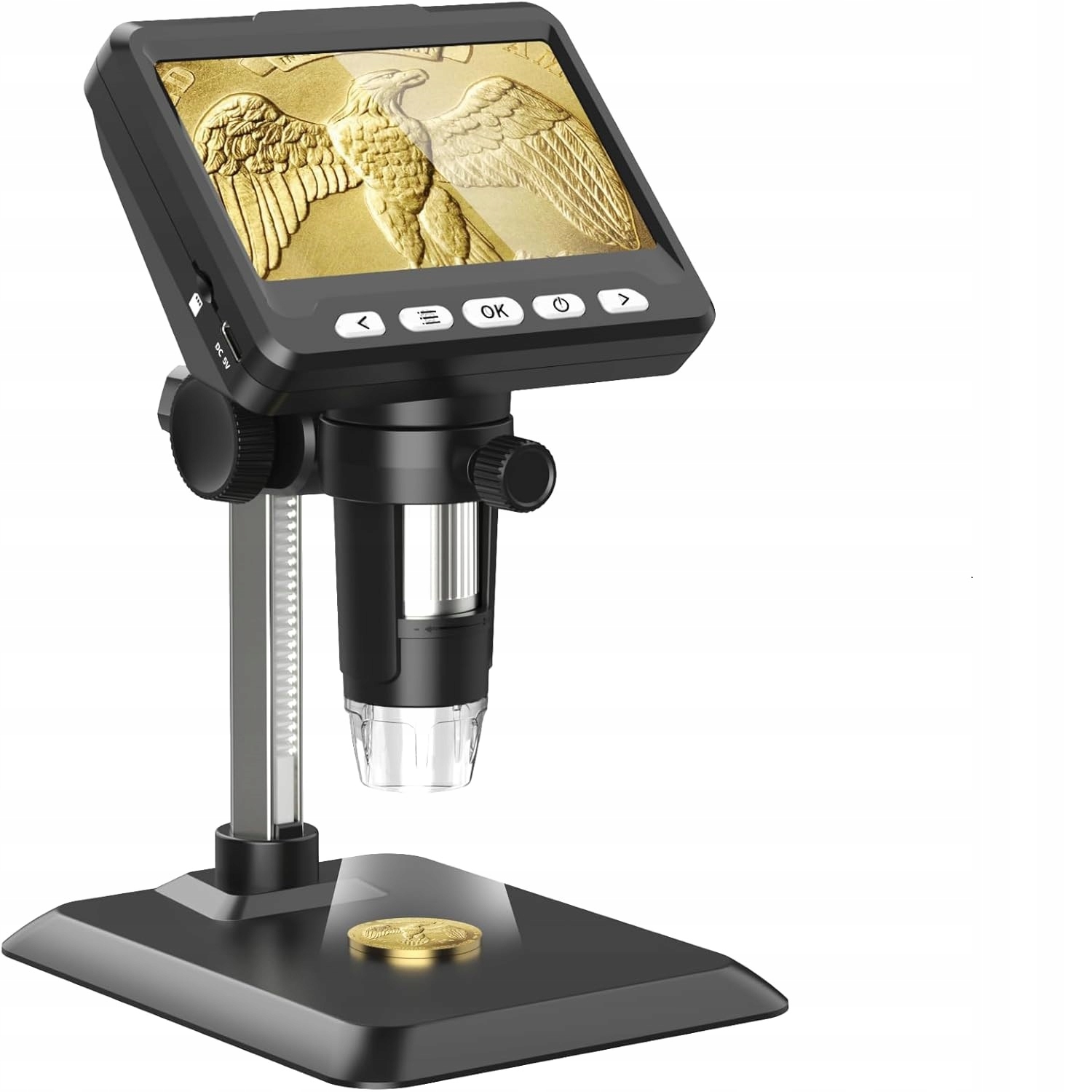 8xLED Mikroskop Cyfrowy Z Powiększeniem Ekran Hd 4,3" 1000x 2MP
