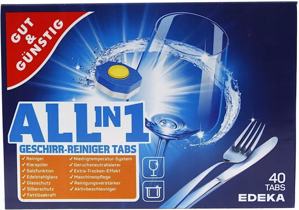 

Tabletki do zmywarki G&g All in 1 z Niemiec