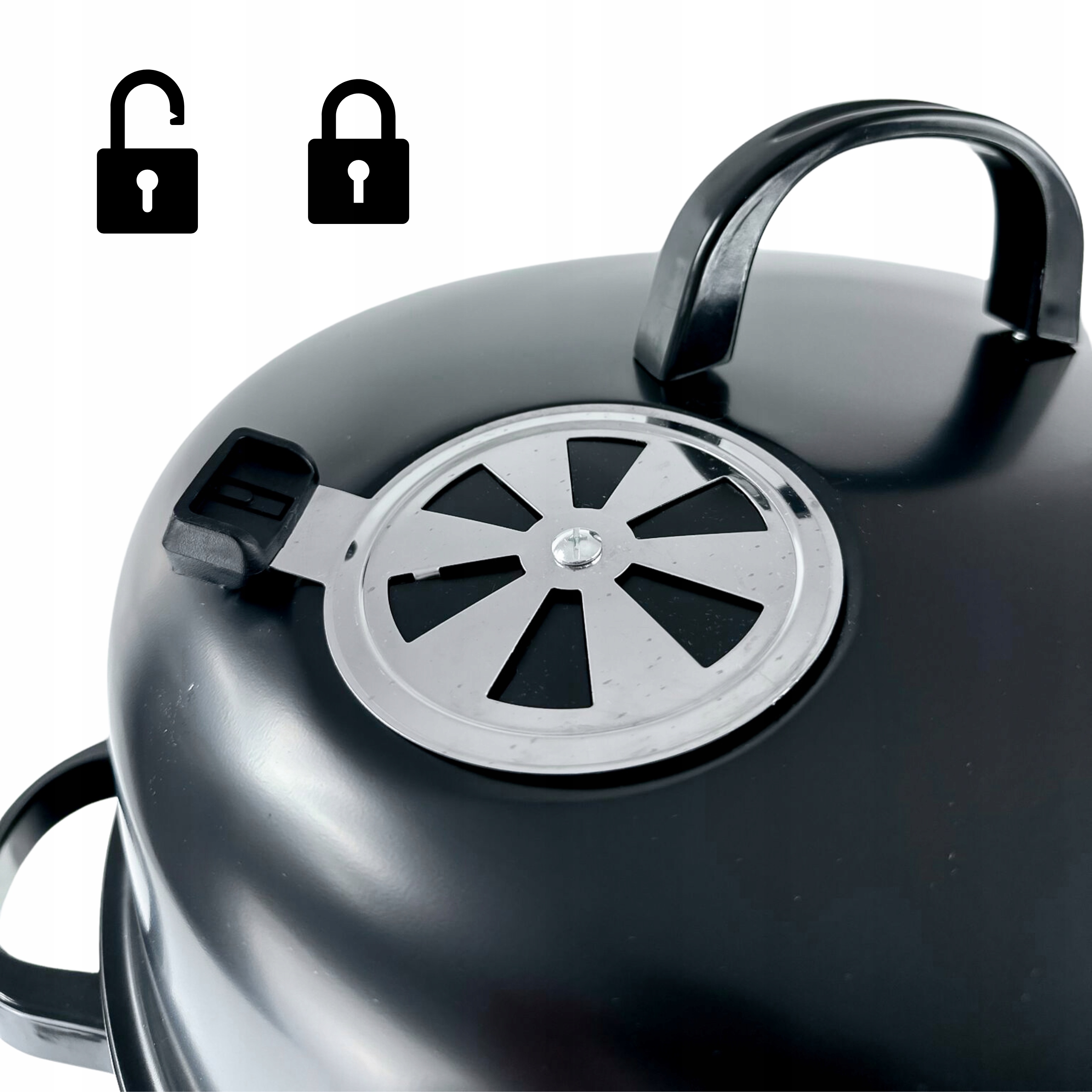 GRILL WĘDZARNIA WĘGLOWY OGRODOWY PALENISKO 3W1 OKRĄGŁY PRZENOŚNY +GRATIS Szerokość rusztu 37 cm