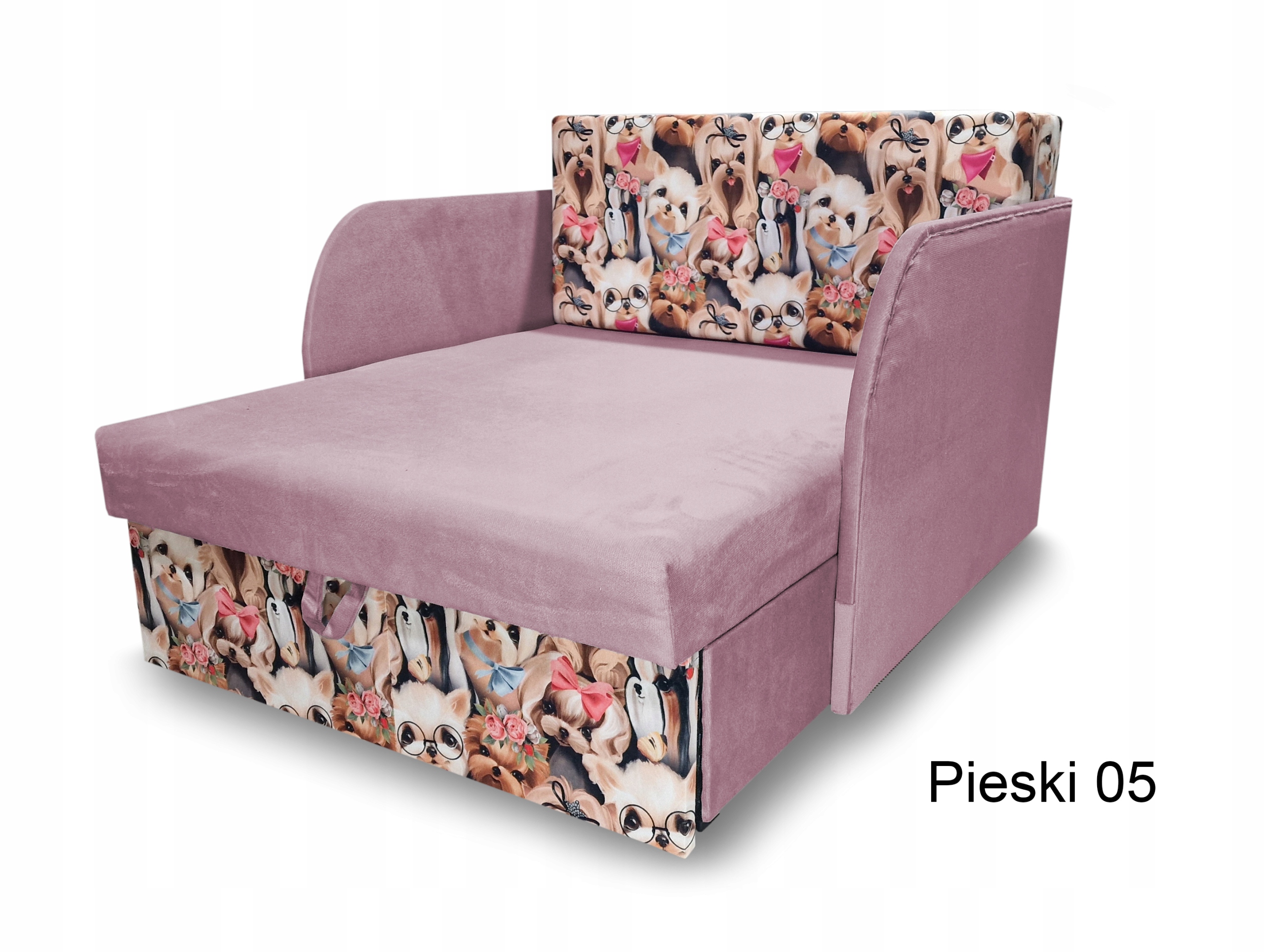 Tapczanik Sofa łóżko dziecięce Kubuś rozkładana funkcja spania Długość (cm) 105