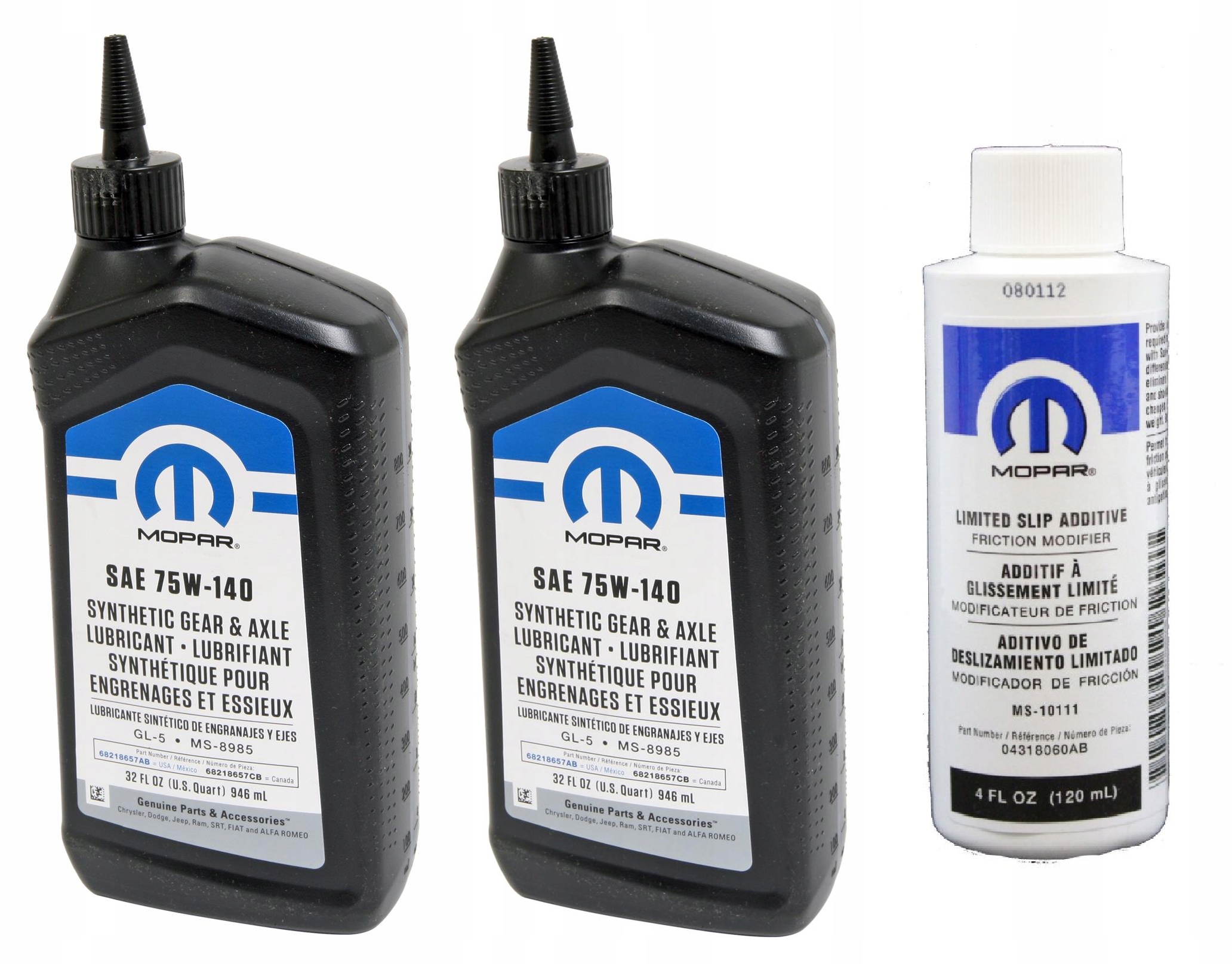 2xORIGINÁLNY Olej Mopar 75W140 Doplnok Mopar Lsd