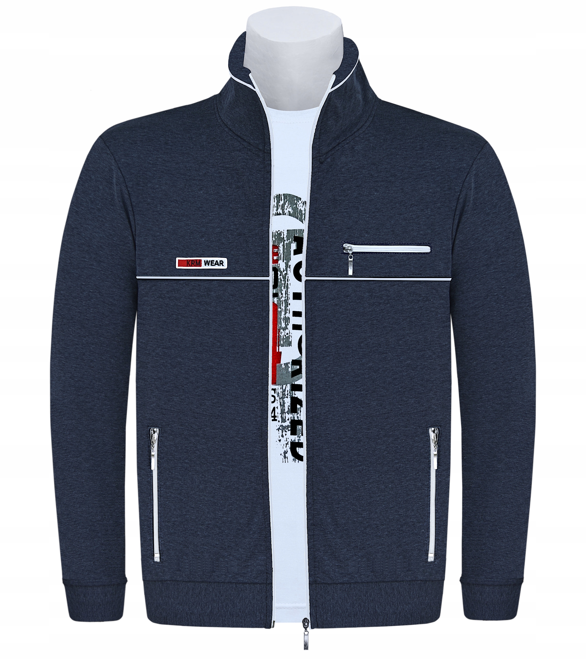 

Cienka Bluza Krm Sport Stójka Zamek Jakość jea XL