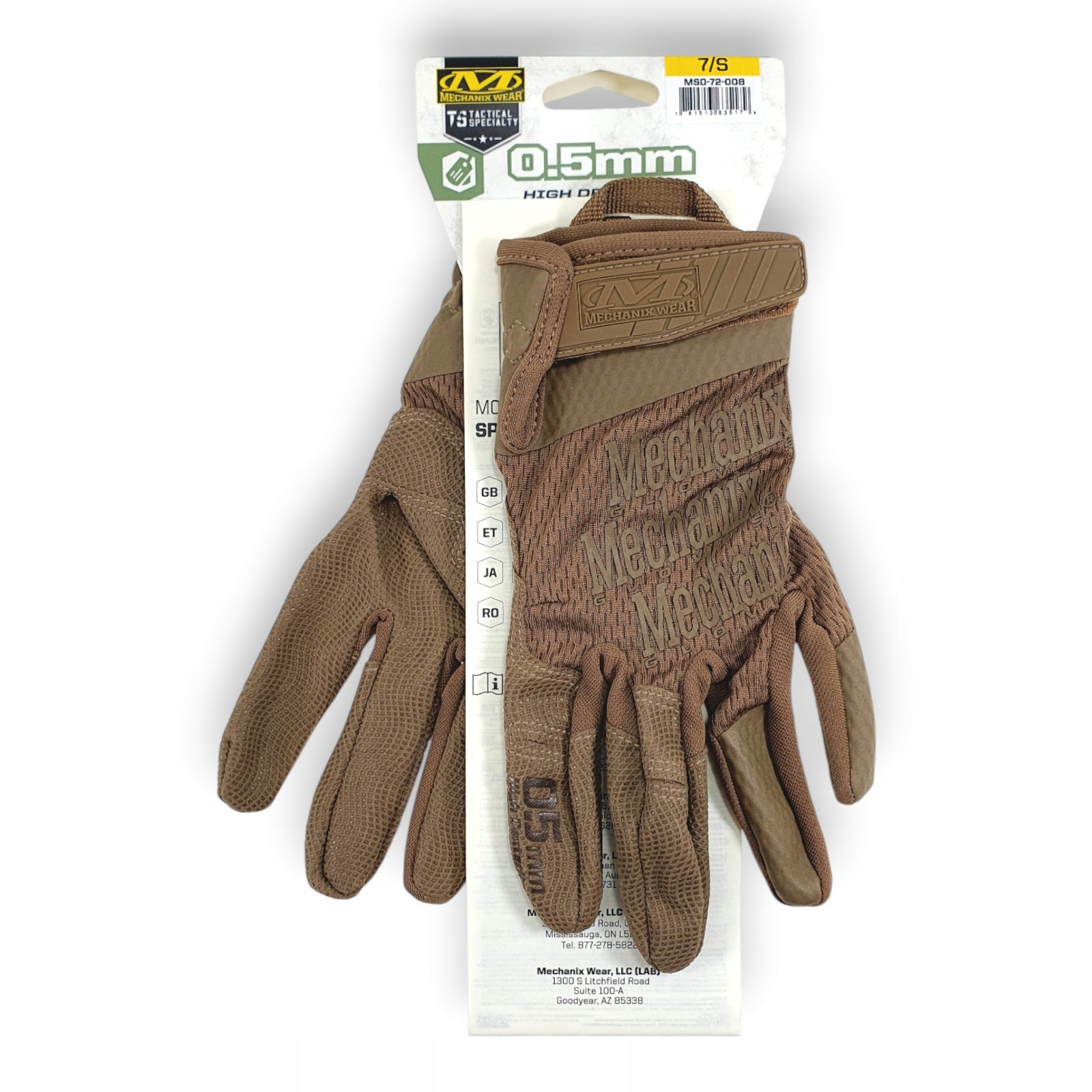 Rękawice Taktyczne Strzeleckie Cieńkie Mechanix 0.5 High-Dexterity 7 S