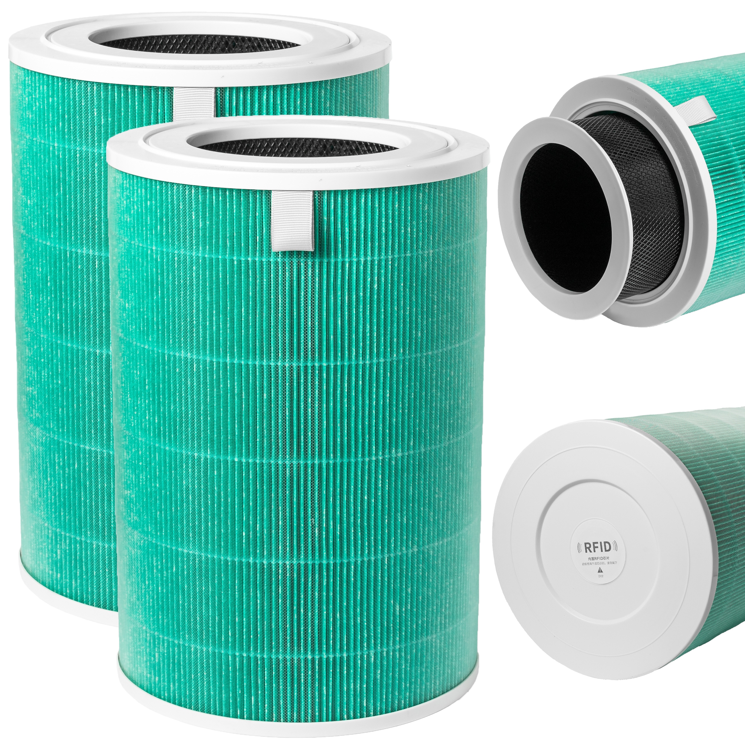 2x Hepa Filtr pro Xiaomi Mi Air Purifier 3C 3H 2C 2S 2H Pro Chip Rfid M1R-FLP