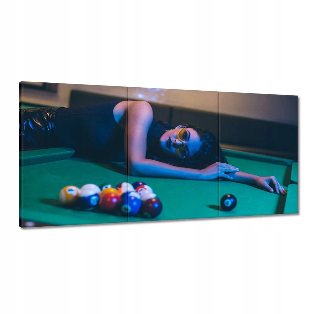 Obrazy 120x60 Kulečník Hra Stůl Bílé Tyče