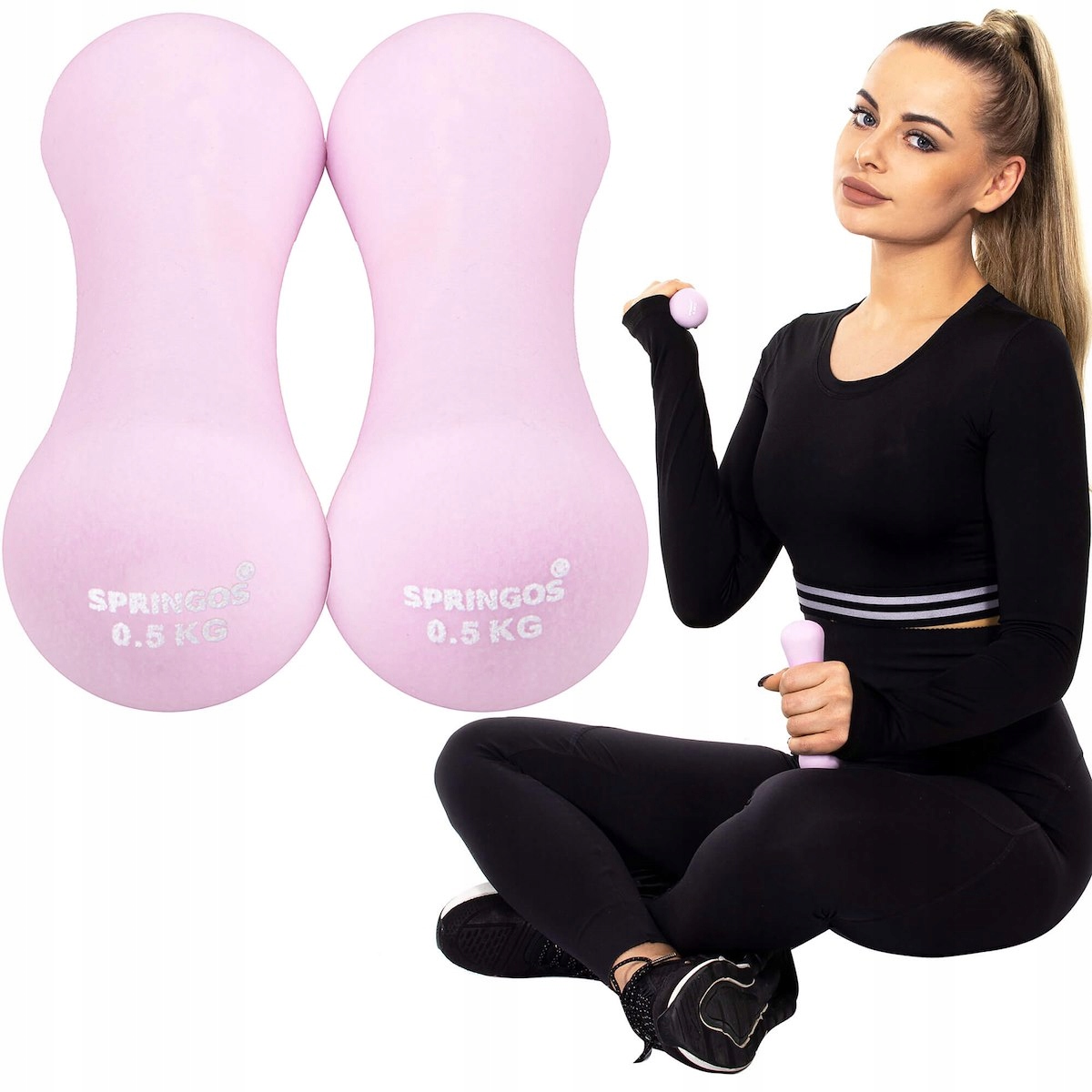 

Hantle Hantelki 2x0,5 kg Ciężarki Fitness 1 Kg