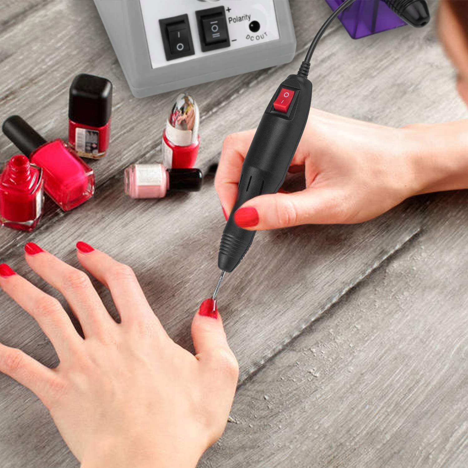 CREBEAU Frezarka Elektryczna Zestaw Manicure Pedicure — miniatura 7