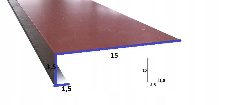 Pas podrynnowy PAPA GONT 1,95 m 8017 BRĄZ MAT