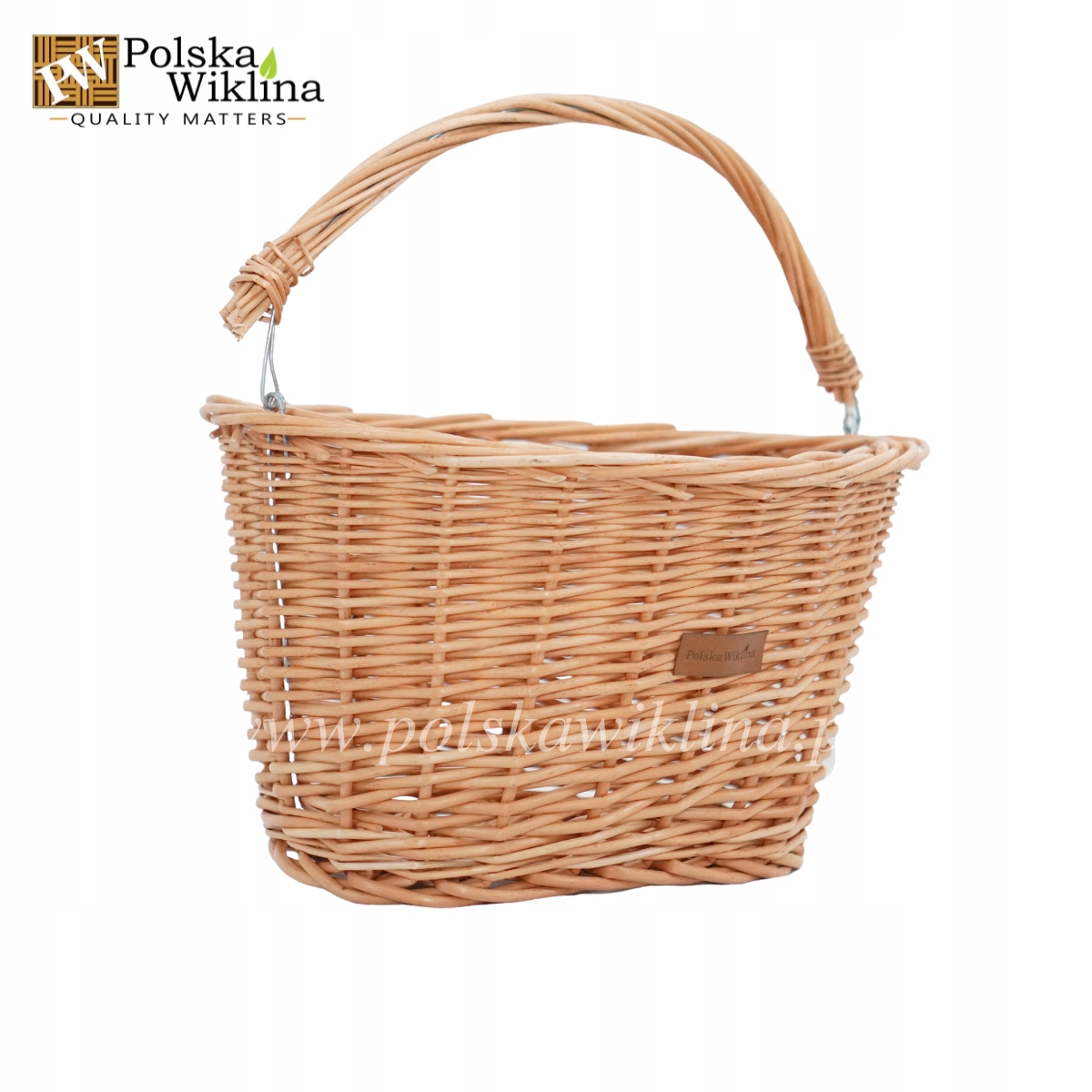 KOSZ KOSZYK WIKLINOWY NA ROWER KIEROWNICĘ natural Rodzaj przedni