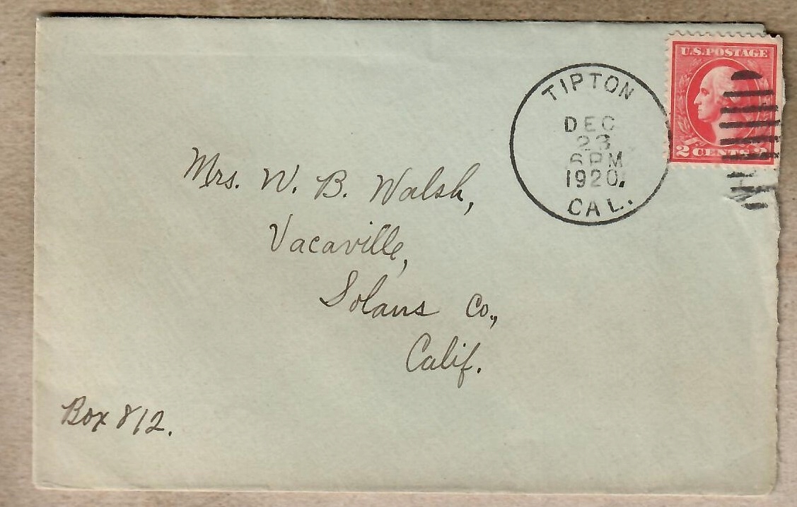 USA, 1920 r. koperta