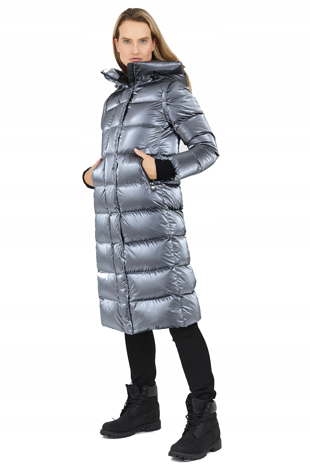 Hetrego Stříbrný kabát s odnímatelnými rukávy 36EU/40IT
