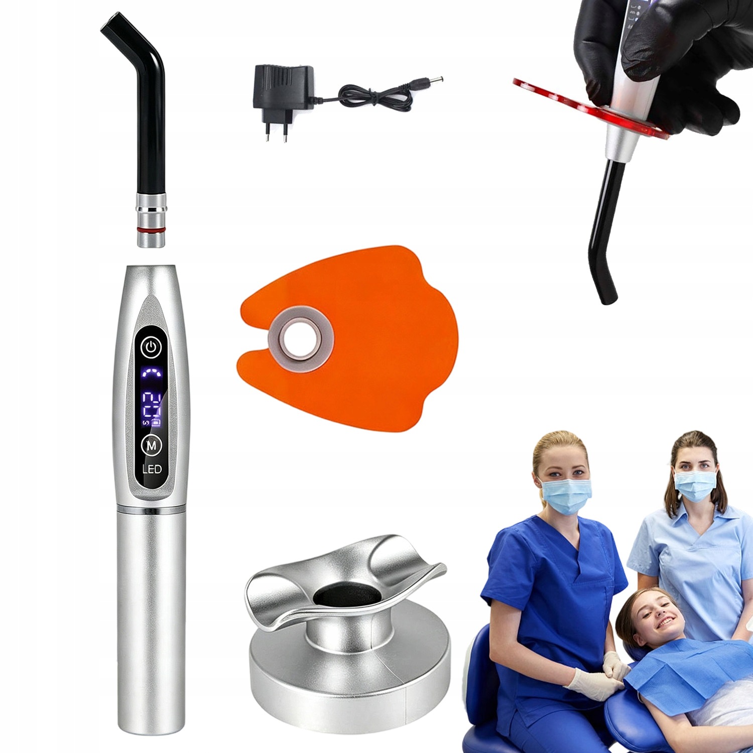 Ergonomia Lampa Polimeryzacyjna Do Stomatologii Led 3.7V Regulowany Czas