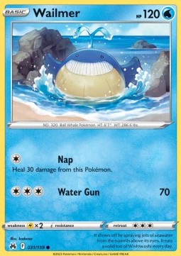 Karty Pokemon (crz 031) Wailmer