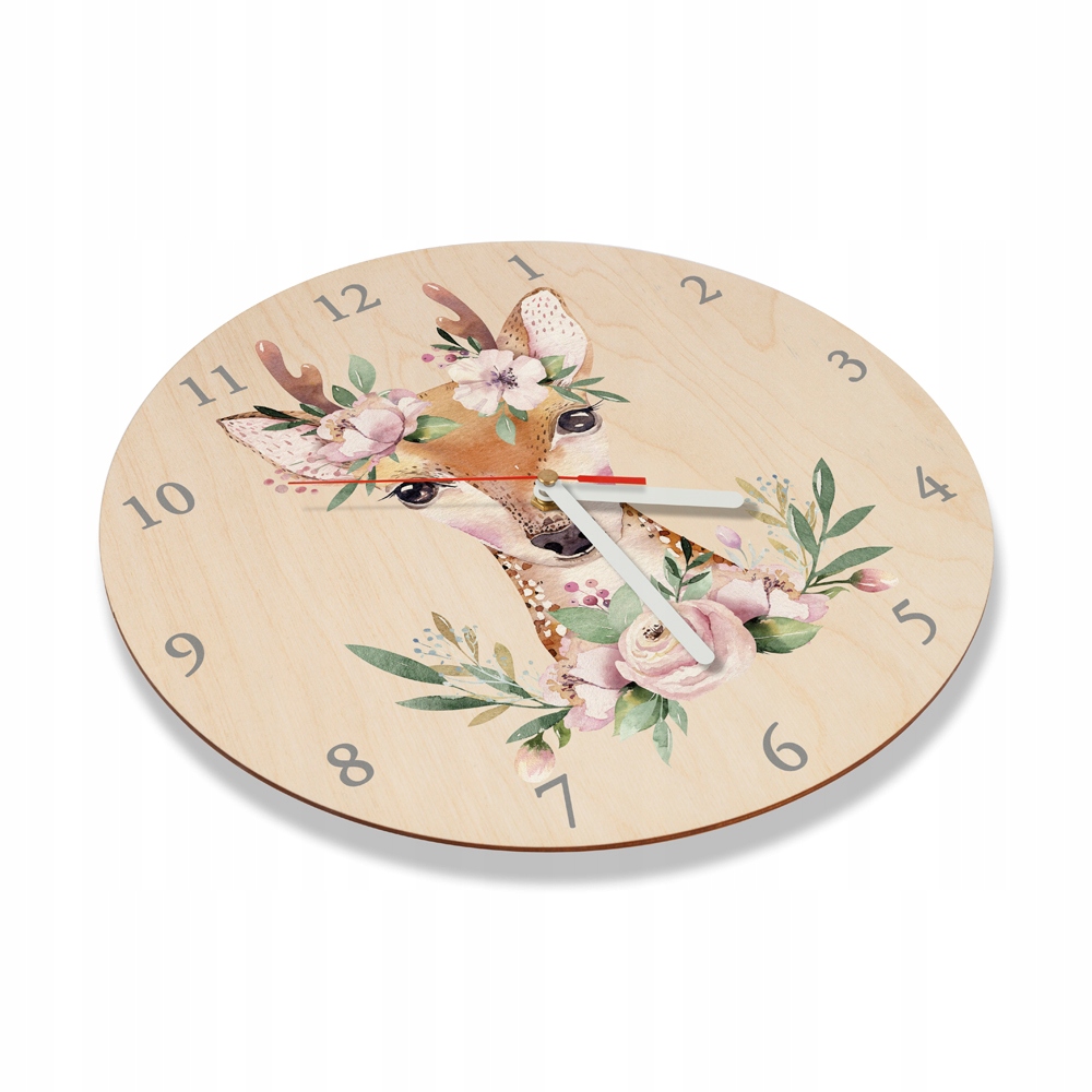 CICHY Zegar ścienny do pokoju dziecka sarna1 cyfry Marka inna