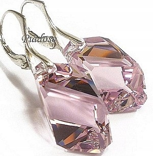 Akce Krystaly Náušnice Stříbro Certifikát