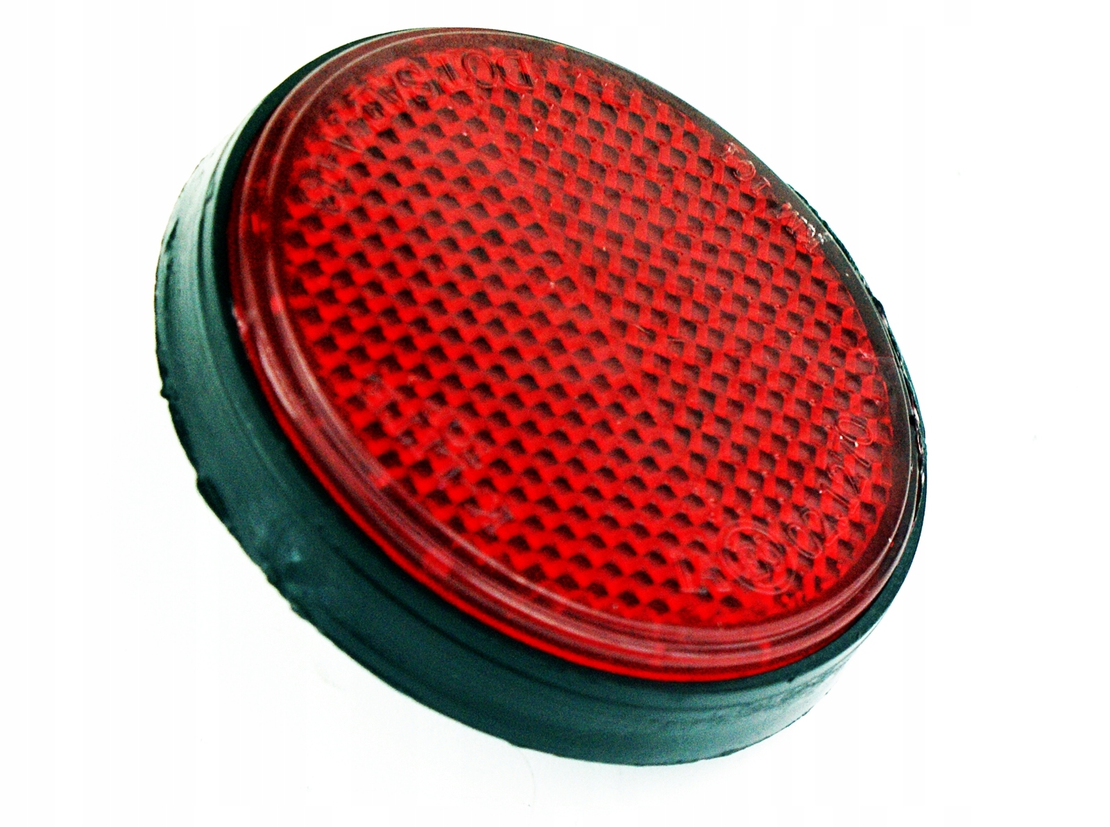 ODBLASK CZERWONY OKRĄGŁY M6 śr.6cm