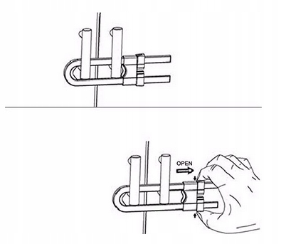 ZABEZPIECZENIE BLOKADA DRZWI MEBLI RELINGI UCHO Marka FHBabyLand