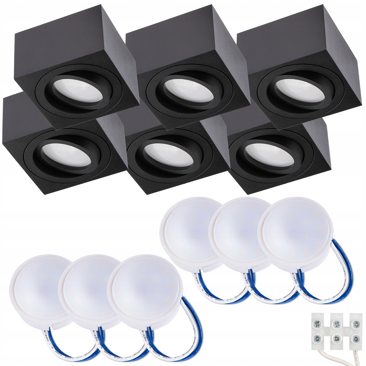 6x Halogenové nástěnné svítidlo Tuba Spot 6x Led vložka 7W 3000K