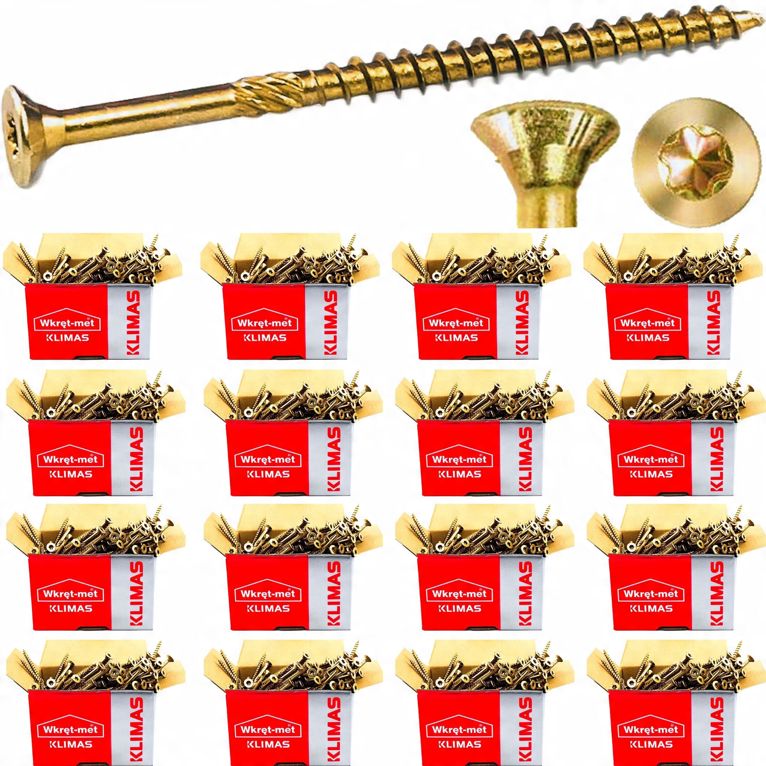 

Wkręty Ciesielskie Do Drewna 4,5x50 Torx 4000 szt