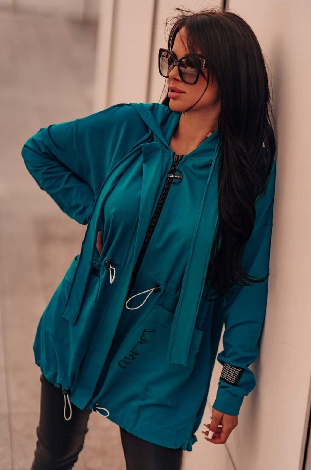 La..mu bluza z zamkiem Modern fiolet Uni