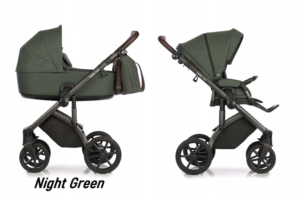 Roan wózek Bass NEXT Night Green + parasolka