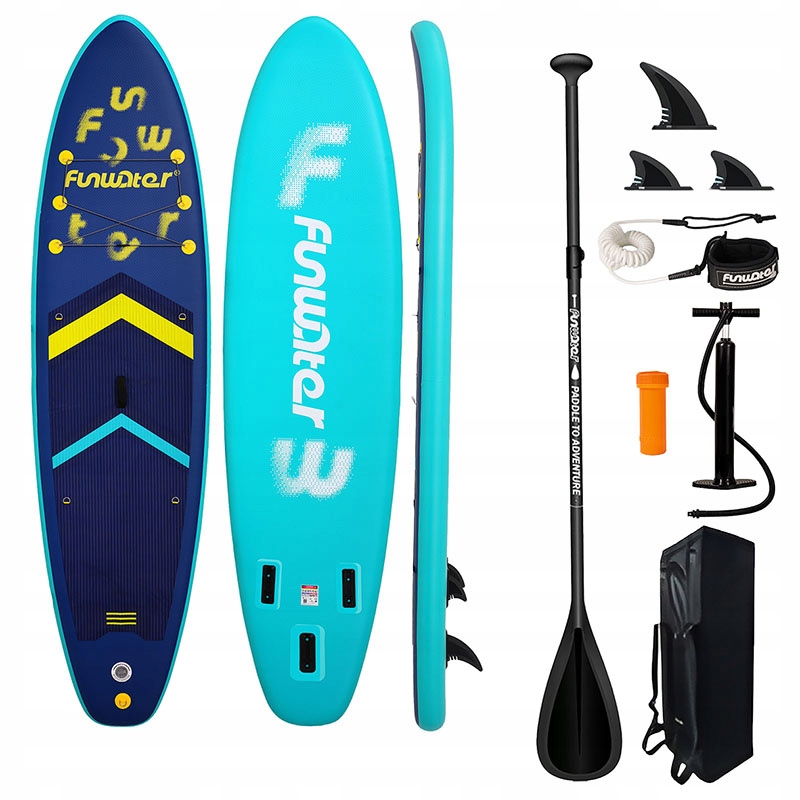Deska Sup Stand Up Paddle Pompowana 350CM Zestaw Z Wiosłem Pompką Granatowa